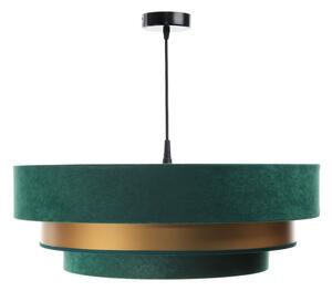 Lampadario su filo TRINITI 1xE27/60W/230V verde/oro