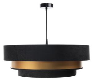 Lampadario su filo TRINITI 1xE27/60W/230V nero/oro
