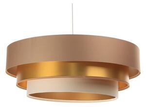 Lampadario su filo TRINITI 1xE27/60W/230V beige/oro