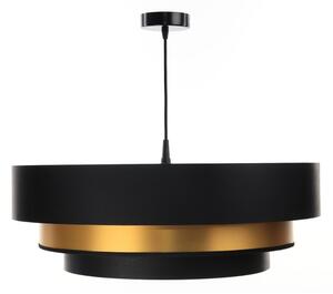 Lampadario su filo TRINITI 1xE27/60W/230V nero/oro