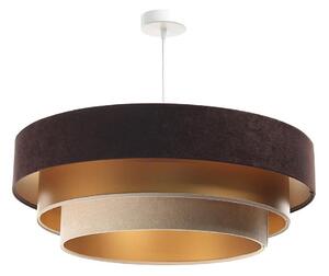 Lampadario su filo TRINITI 1xE27/60W/230V marrone/oro/beige