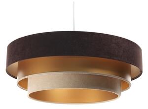 Lampadario su filo TRINITI 1xE27/60W/230V marrone/oro/beige