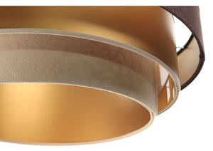 Lampadario su filo TRINITI 1xE27/60W/230V marrone/oro/beige
