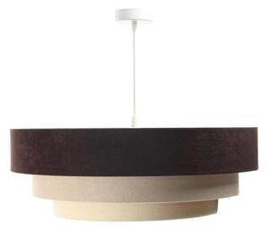 Lampadario su filo TRINITI 1xE27/60W/230V marrone/beige/oro