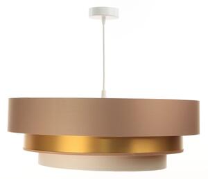 Lampadario su filo TRINITI 1xE27/60W/230V beige/oro