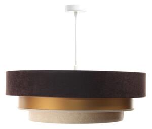 Lampadario su filo TRINITI 1xE27/60W/230V marrone/oro/beige