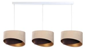 Lampadario su corda GALAXY 3xE27/60W/230V beige/marrone/oro