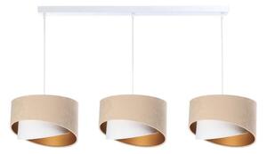 Lampadario su corda GALAXY 3xE27/60W/230V beige/bianco/oro