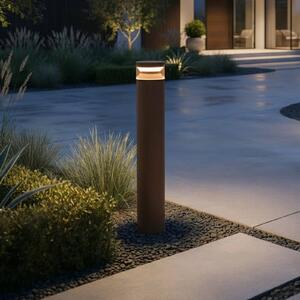 IDEAL LUX Lampioncino da giardino Boeing, Marrone / Ruggine, Metallo, Lampada LED da esterni