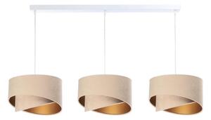 Lampadario su corda GALAXY 3xE27/60W/230V beige/oro