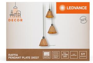 Ledvance - Lampadario a sospensione con filo DECOR RAFFIA 3xE27/15W/230V bastone di rafia