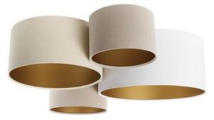 Plafoniera SPACE 4xE27/60W/230V beige/bianco/oro