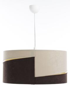 Lampadario a sospensione con filo SWING 1xE27/60W/230V marrone/beige/oro