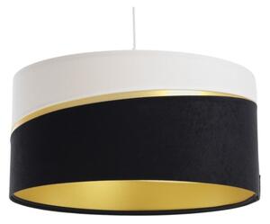 Lampadario a sospensione con filo SWING 1xE27/60W/230V nero/bianco/oro