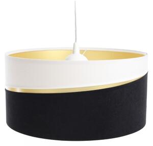 Lampadario a sospensione con filo SWING 1xE27/60W/230V nero/bianco/oro