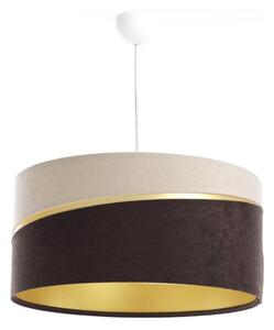 Lampadario a sospensione con filo SWING 1xE27/60W/230V marrone/beige/oro