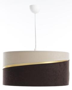 Lampadario a sospensione con filo SWING 1xE27/60W/230V marrone/beige/oro