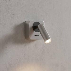 IDEAL LUX Ideal Lux faretto LED da parete Bean, color nichelo, larghezza 7 cm Bean, Alluminio / Grigio / Zincato, Soggiorno / Sala da pranzo, Metallo, Moderno