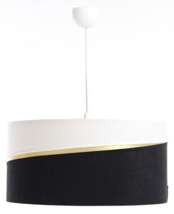 Lampadario a sospensione con filo SWING 1xE27/60W/230V nero/bianco/oro