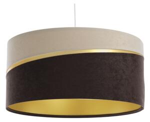 Lampadario a sospensione con filo SWING 1xE27/60W/230V marrone/beige/oro