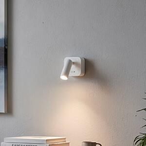 IDEAL LUX Ideal Lux Faretto LED da parete Bean, bianco, larghezza 7 cm, metallo Bean, Bianco / Opale, Soggiorno / Sala da pranzo, Metallo, Moderno