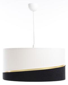 Lampadario a sospensione con filo SWING 1xE27/60W/230V nero/bianco/oro