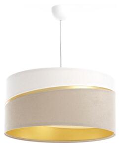 Lampadario a sospensione con filo SWING 1xE27/60W/230V beige/bianco/oro