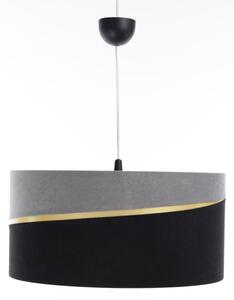 Lampadario a sospensione con filo SWING 1xE27/60W/230V nero/grigio/oro