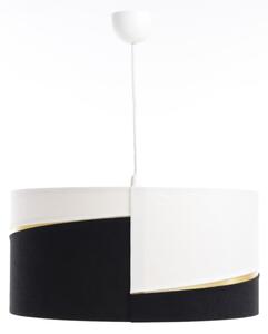 Lampadario a sospensione con filo SWING 1xE27/60W/230V nero/bianco/oro