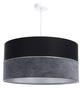 Lampadario a sospensione con filo TWIST 1xE27/60W/230V nero/grigio/argento