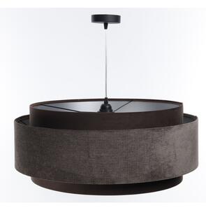 Lampadario a sospensione con filo DOBLO 1xE27/60W/230V marrone/argento d.60 cm