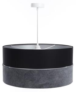 Lampadario a sospensione con filo TWIST 1xE27/60W/230V nero/grigio/argento