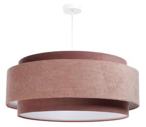 Lampadario a sospensione con filo DOBLO 1xE27/60W/230V diametro 60 cm rosa/bianco