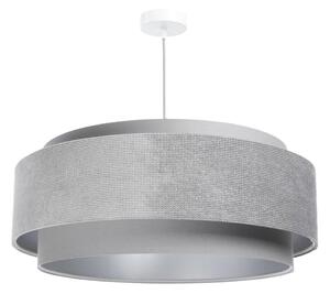 Lampadario a sospensione con filo DOBLO 1xE27/60W/230V grigio/argento d.60 cm