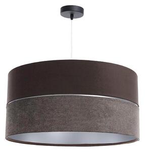 Lampadario a sospensione con filo TWIST 1xE27/60W/230V marrone/argento