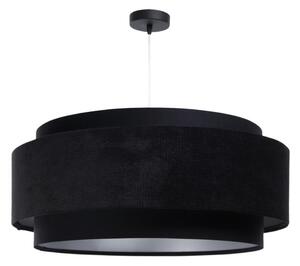 Lampadario a sospensione con filo DOBLO 1xE27/60W/230V nero/argento d.60 cm