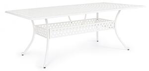 Tavolo da Giardino 213x107x73 cm in Alluminio Bianco