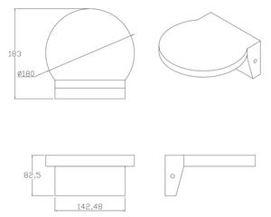 Applique a LED da esterno TESA LED/10W/230V IP54 nero
