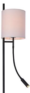 Lampada da terra LED TOKYO 1xE27/40W/230V + LED/3W nero/bianco