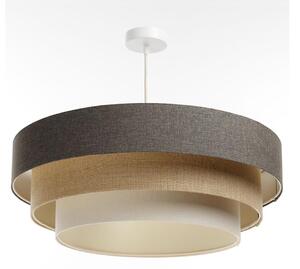 Lampadario a sospensione con filo BOHO TRINITI 1xE27/60W/230V grigio/beige/color crema
