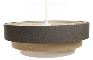 Lampadario a sospensione con filo BOHO TRINITI 1xE27/60W/230V grigio/beige/color crema