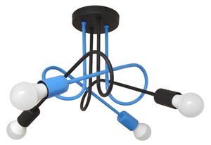 Lampadario a plafone OXFORD 4xE27/15W/230V nero/blu
