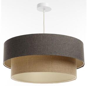 Lampadario a sospensione con filo BOHO TRINITI 1xE27/60W/230V grigio/beige