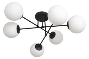 Lampadario a plafone MOON 6xE27/15W/230V nero