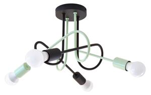 Lampadario a plafone OXFORD 4xE27/15W/230V nero/verde