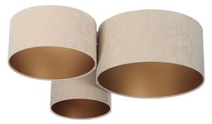 Plafoniera SPACE 3xE27/60W/230V beige/oro