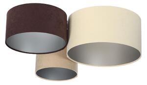 Plafoniera SPACE 3xE27/60W/230V color crema/marrone/beige