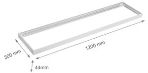 Cornice in metallo per l'installazione di pannelli LED 1200x300 mm bianco