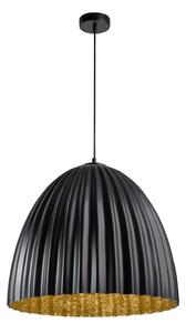 Lampadario a sospensione con filo TELMA 1xE27/60W/230V diametro 70 cm nero/oro