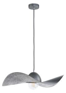 Lampadario a sospensione con filo KAPELLO 1xE27/60W/230V diametro 55 cm grigio/argento